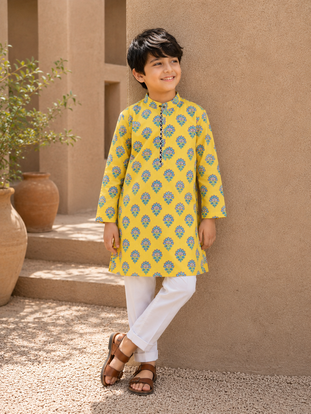 Neela Peela Kurta Set